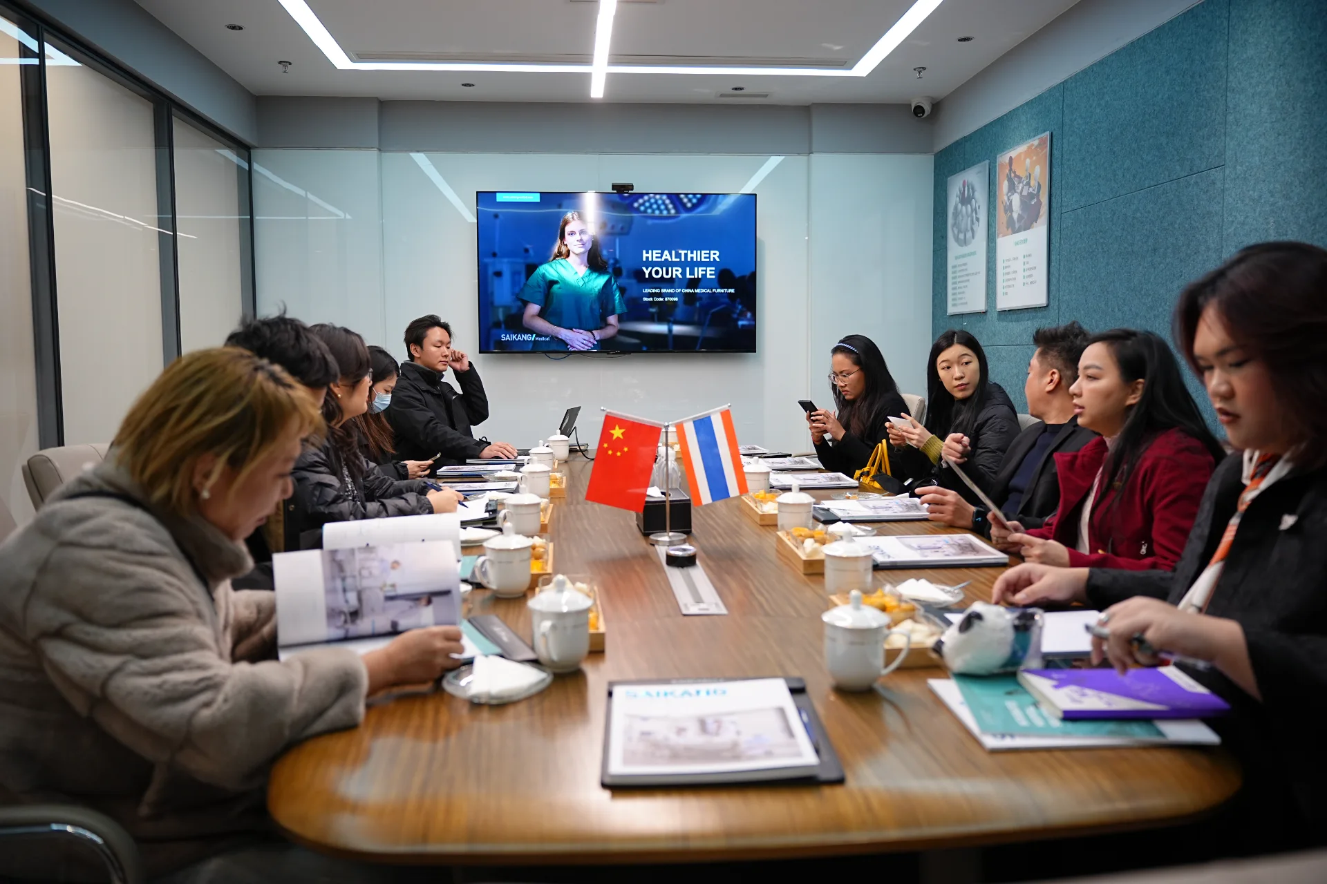 Business meetings with global clients